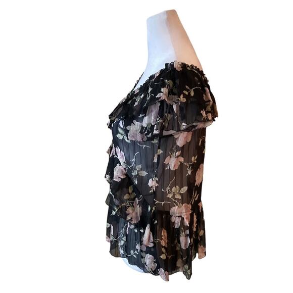 Ulla Johnson Silk Flora Floral Ruffled Georgette Top Size 2 - Picture 4 of 8